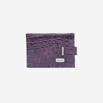 Falco ženska futrola za kartice - Ljubičasti kroko lak