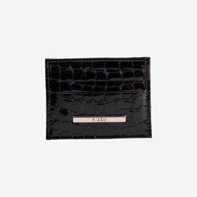 Falco ženska futrola za kartice - Crna kroko lak