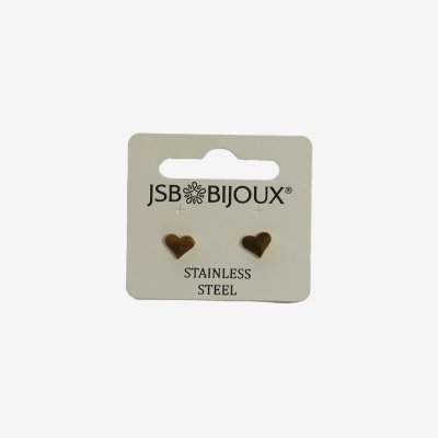 Minđuše - Srce u zlatnoj boji