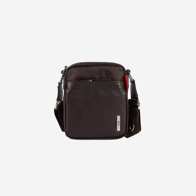 Falco muška torba u kombinaciji kože i platna - Braon