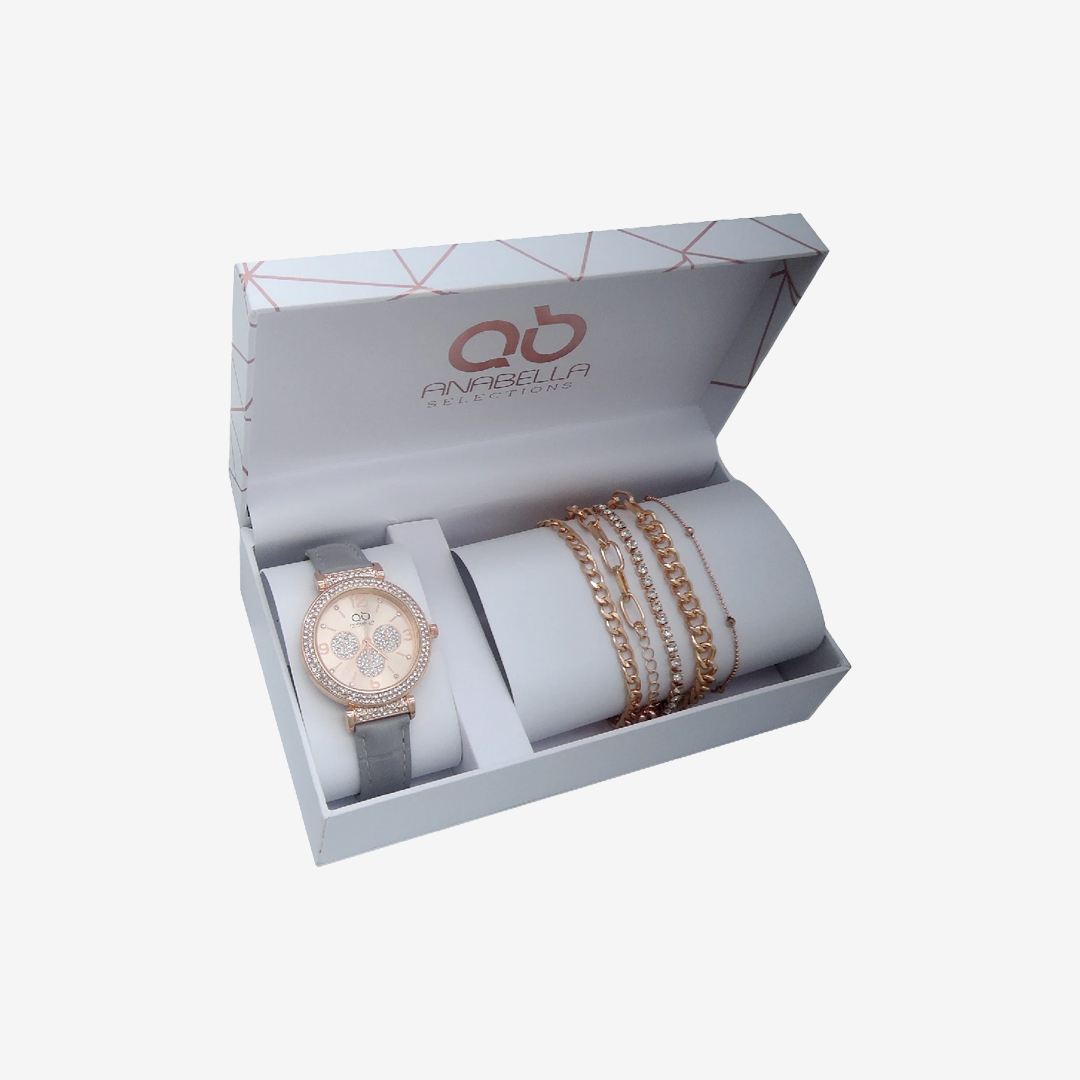 Glory set, sat i narukvica - Siva